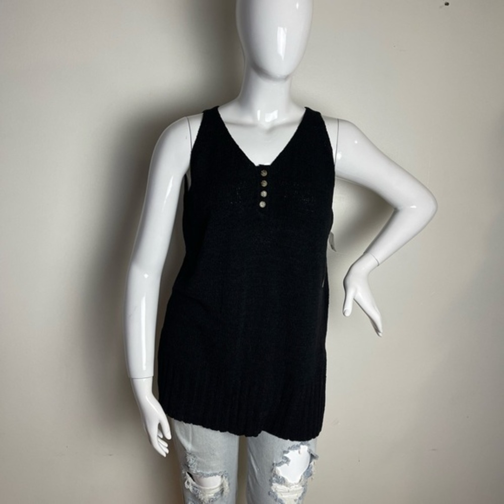 ⭐️Worthington Womens Sleeveless Pullover Sweater black size XL